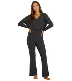 Like being wrapped in a hug, the Spiritual Gangster V Neck Jumpsuit is designed in a super soft, lofty sweater knit made from recycled yarns.Features Relaxed fit V-neck Self-encased elastic waist Details Fabric: 95% Modal, 5% Spandex Country of Origin: Imported V Neck Jumpsuit, Spiritual Gangster, A Hug, Sweater Knit, Jumpsuit Romper, Knitted Sweaters, Elastic Waist, Spirituality, Jumpsuit