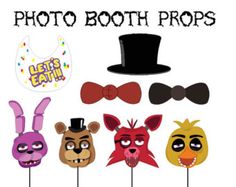 some kind of photo booth props with different faces and hats on top of each other