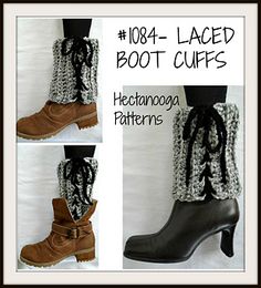 CROCHET PATTERN, Laced Boot Cuffs, Legwarmers, great gift idea, easy pattern, #1084, children and adults Ankle Warmers, Crochet Boot Cuff Pattern, Crochet Boot Cuff, Boot Cuff Pattern, Lace Boot Cuffs, Rustic Boots, Cable Knit Leg Warmers, Crochet Beach Wear, Crochet Boot Cuffs