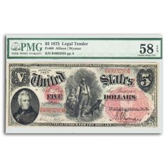 an old one dollar bill with two men on it