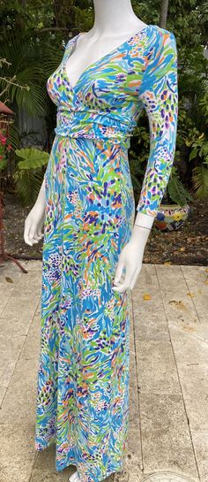 LILLY PULITZER PAULINE MAXI DRESS | FLORAL LONG SLEEVE | eBay Blue Long Sleeve Maxi Dress For Garden Party, Floral Print Full-length Dresses, Floor-length Long Sleeve Dress For Spring, Floor-length Long Sleeve Spring Dress, Fitted Long Sleeve Floral Maxi Dress, Spring Floral Print Full Length Dress, Full-length Floral Print Dresses, Multicolor Long Sleeve Maxi Dress, Spring Floral Print Full-length Dress