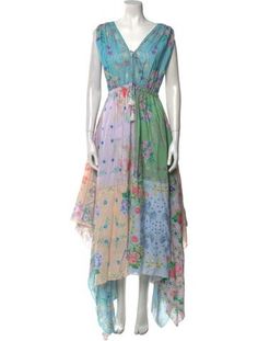 Fillyboo A-Line DressBlue & GreenFloral PrintTassel AccentsSleeveless with V-NeckSash-Tie Closure at Front Floral Print Long Dress, Print Long Dress, Floral Print Dress Long, Nike Sale, Messenger Bag Backpack, Backpack Travel Bag, Waist Bags, Saint Laurent Bag, Sweater Pants