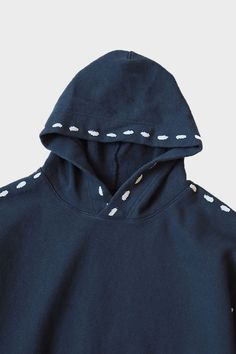 Introducing the SWT Knit MARIONETTE Hoodie in classic navy. Made of cozy fleece material, it features wide and rounded stitching for added texture. The flocked print adds a subtle touch of style to this comfortable and practical hooded sweatshirt. Stay warm and stylish this season with this must-have hoodie. 100% Cotton Made in Japan Flocked Print Navy Navy Winter Hoodie For Loungewear, Navy Hoodie For Winter Loungewear, Navy Hooded Hoodie For Loungewear, Navy Hoodie With Drawstring For Loungewear, Navy Drawstring Hood Loungewear Hoodie, Navy Hoodie With Drawstring Hood For Fall, Navy Winter Sweatshirt For Loungewear, Navy Hoodie With Double-lined Hood For Fall, Navy Hoodie For Fall Loungewear