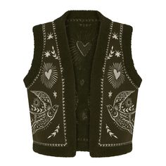 Gilet Boho, Whimsical Goth Fashion, Cute Punk Outfits, Witchcore Fashion, Boho Punk, Boho Goth, Free Bird, Embroidered Bird, Queer Fashion