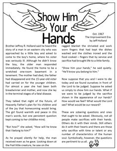 an article about how to show him your hands