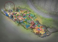 an artist's rendering of the amusement park