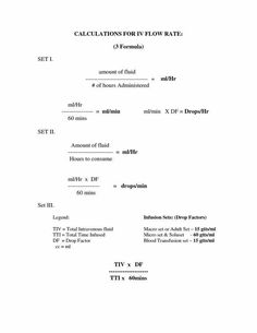 the text is in black and white on a sheet that says calculations for flow rate