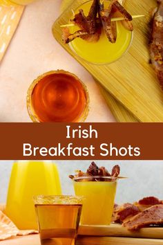 irish breakfast shots with bacon and orange juice