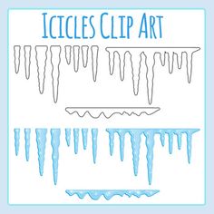 the ice is melting and it looks like icicles clip art