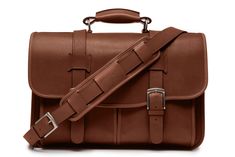 Classic Laptop Bag With Palladium Hardware For Travel, Timeless Brown Briefcase For Travel, Formal Brown Bridle Leather Briefcase, Formal Brown Vegetable Tanned Leather Satchel, Classic Brown Briefcase For Travel, Brown Vegetable Tanned Leather Satchel For Formal, Classic Brown Briefcase With Leather Lining, Classic Oiled Leather Satchel, Classic Brown Bridle Leather Satchel