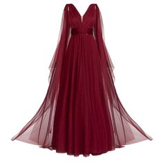 This model of dress is loved by celebrities and influencers. This well-tailored Tulle Evening Gown makes every woman looks like a star during special venue.  Our clients are choosing this style for the special occasions like weddings, being a bridesmaid, evening galas, holidays to have unmemorable picture from the trip. The dress emphasizes the female figure. Delicate elastic mesh gently lays over the body. The skirt of the dress is made of the 3 layers whole circle of the textile. The dress with a side slit. The leg only shows when the woman is walking. The lining is made of elastic jersey what makes the dress more comfortable.  The length from the waist is 116cm/ 46, 6 in. Dry Clean Gentle Main Fabric Composition: polyester, lining: 98% polyester, 2% elastane Red Gala Dresses, Model Of Dress, Formal Gala Dress, Burgundy Wedding Dress, Tulle Evening Gown, Being A Bridesmaid, Red Flowy Dress, Red Tulle Dress, Fairy Gown