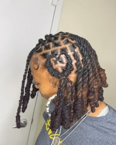 Heart Barrel Twist Locs, Heart Loc Style, Locs Over Locs Styles, Loc Journey Before And After, Loc Bob Dreads Black Women, Locs Hair Styles, Dreadhead Styles, Loc Knot Bob, Handmade Locs