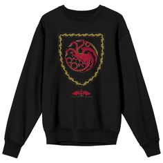 Game of Thrones fans will love this House of the Dragon long sleeve graphic tee. Game of Thrones fans will love this House of the Dragon long sleeve graphic tee.  Crewneck Long sleevesFABRIC & CARE Cotton Machine wash Imported Size: M. Color: Black. Gender: male. Age Group: adult. Dragon Crest, Fantasy Tv Series, Dragon Sweatshirt, Fantasy Tv, Pacsun Mens, Black Crewneck Sweatshirt, Man Of The House, Game Of Thrones Fans, House Of The Dragon