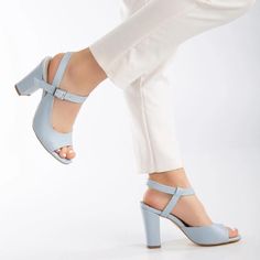 Design By Savage Product Details; Color: Baby Blue Detail: Blunt Nose Material: Skin Heel Length: 34-35 7 cm, 36-37-38-39-40 9 cm, 41-42-43 10 cm Base Material: Neolite Jurdan Base Insole: Pad Insole. Mold: Exact Mold According to Standard Foot Sizes. Spring Wedding Guest Sandals With Round Toe, Spring High Heel Sandals For Bridesmaids, Round Toe Heels With Wrapped Heel For Bridesmaids, Spring Wedding Shoes With Wrapped Heel And Almond Toe, Spring Bridesmaid Open Toe Heels, Spring Bridesmaid Wedding Shoes With Heel Strap, Wedding Shoes With 4-inch Heel For Bridesmaids, Wedding Shoes For Bridesmaids With 4-inch Heel, Closed Toe Sandals With Heel Strap For Wedding Guest