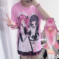 Vendor: Egirldoll Type: T-shirt Price: 33.99 Black/Pink/White Harajuku Maid Gorls Anime T-shirt EE0929 Color; pink, black, white Material: Polyester Size: S, M, L Kawaii T-shirt For Cosplay With Crew Neck, Pink Punk T-shirt With Letter Print, Pink Punk Crew Neck T-shirt, Pink Punk T-shirt For Summer, Trendy Pink T-shirt With Character Print, Pink Crew Neck T-shirt For Cosplay, Casual T-shirt For Cosplay, Pink Harajuku Style T-shirt With Letter Print, Harajuku Cartoon Print Tops For Cosplay