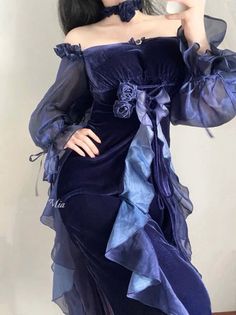 Velvet Gothic Dress, The Cardigans, Stretch Velvet, Purple Velvet, Velvet Material, 인물 사진, Lolita Dress, A Plus, Gothic Lolita