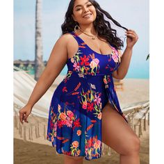 Introducing the Women's Modest Swim Dresses Flower Printing Plus-Size Swimsuit One Piece Swimwear Bathing Suits. This innovative swimwear is perfect for any woman looking for a stylish and modest swimsuit. It is made from high-quality Polyester and features a beautiful flower print. The one-piece design ensures a comfortable fit and provides full coverage. This swimsuit is perfect for any occasion, whether you're at the beach, pool, or just lounging around. It is designed to provide maximum comf Swim Dress Modest, Modest Swim, Modest Swimsuits, Modest Swimwear, Flower Print Dress, Stylish Plus, Plus Size Swimsuits, U Neck, Plus Size Swimwear