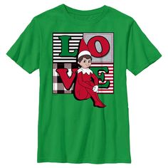 Gather the family and get cozy together in this officially licensed apparel from The Elf on the Shelf! Celebrate this fun-filled Christmas tradition and give Santa's scout elves extra support by wearing this The Elf on the Shelf Boys' Plaid Love Graphic T-Shirt that features the word "Love" spelled out in different patterned squares and a blue-eyed boy Scout Elf sitting across the front. Grab these cute and festive tees and join Santa's crew this holiday season! The Elf On The Shelf, Love Graphic, Christmas Tradition, Boys Plaid, Boys Graphic Tee, Boy Scout, Blue Eyed, Graphic Tee Design, Boys Christmas