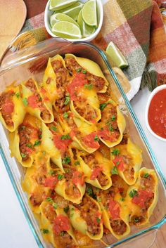 Taco Stuffed Shells Recipe Taco Stuffed Shells Recipe, Taco Shell Recipe, Ground Beef Taco Seasoning, Beef Enchilada, Stuffed Pasta, Ground Beef Pasta, Shells Recipe, Enchilada Recipe, Best Chili Recipe