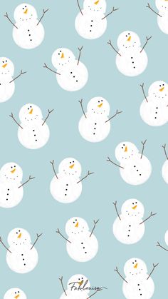 a pink background with many snowmen on it