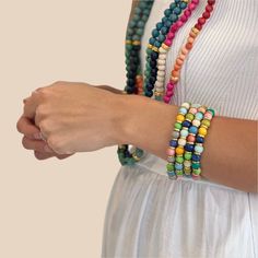 COLORFUL STACKING BRACELETS - large brim hard hat, large brim ladies hat, merino wool hat, rancher hat, wool cowboy hat, wide brim wool fedora, panama straw hats - The Hip Hat Bohemian Multicolor Friendship Bracelets For Everyday, Everyday Multicolor Bohemian Friendship Bracelets, Bohemian Multicolor Friendship Bracelets, Bohemian Multicolor Wrap Bracelet For Everyday, Casual Multicolor Stackable Friendship Bracelets, Adjustable Multicolor Bracelets For Meditation, Playful Multicolor Beaded Bracelets For Everyday, Colorful Bohemian Friendship Bracelets For Everyday, Everyday Multicolor Stackable Stretch Bracelet