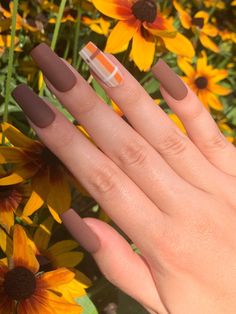 Brown Flannel Fall Press on Nails - Etsy Ongles Beiges, Brown Acrylic Nails, Brown Nail, September Nails, Plaid Nails, Fall Acrylic Nails, Thanksgiving Nails, Fall Nail Art, Fall Nail Colors