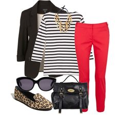 Outfits With Red Pants, Red Pants Fashion, Outfits With Red, 2015 Outfits, Sports Shoes Outfit, Blog Business, Leopard Print Shoes