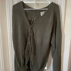 Never Worn Olive Cardigan, Gap Sweater, Sweaters & Cardigans, Cardigans, Gap, Sweaters For Women, Green, Women Shopping, Color