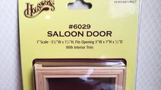 Old West Saloon style door, both sides swing both ways Made of wood by Houseworks Model #6029 Saloon Bar, Old West Saloon, Miniature Bar, Bar Door, Western Saloon, Island Crafts, Doll Model, Dining Room Accessories, Cranberry Glass