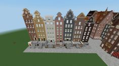 an image of some buildings that are in minecraft