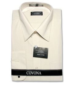 This is a BRAND NEW Covona Collection, Styled in Italy, Men's Beige / Light Brown Dress Shirt with exquisite single needle tailoring and reversible cuffs.  SHIRT SIZE: 15 1/2  34/35 This shirt is adjustable so that it can be worn with or without cufflinks.  This long sleeve shirt is perfect with a business suit or a sport coat.  It has a button-down front, double-button cuffs, and point collar.  Some Features of the shirt:  Relaxed Fit Long Tails Single Needle Tailoring Color will not fade Fused Brown Color Dress, Beige Brown Color, Mens Fashion Vintage, Light Green Dress, Mens Fashion Dressy, Mens Fashion Work, Mens Dress Shirts, Green Shirt Dress, Solid Beige