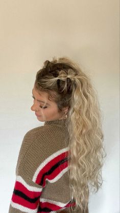 Cheer Hairstyles, French Braiding, Basic Hairstyles, Preppy Hairstyles, Concert Hairstyles, Camping Hair, Hoco Hair Ideas Short, Bubble Braids