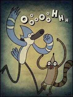 an image of two cartoon animals playing with each other