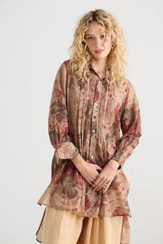 Annabelle is the most beautiful shirt dress ever !! The fabric is a gorgeous Antique Rose design, exclusive to MRSV, and is reminiscent of English gardens at dusk when the light hits the flowers and all looks misty and dreamy. In two sizes ...sm/med and med/large and two prints ...Faded Rose & Antique Rose  med/large will fit to size 18-20 Floral Print Cotton Button-up Shirt Dress, Cotton Floral Print Button-up Shirt Dress, Cotton Button-up Shirt Dress With Floral Print, Bohemian Fall Shirt Dress, Chic Cotton Floral Print Shirt Dress, Chic Cotton Shirt Dress With Floral Print, Feminine Long Sleeve Cotton Shirt Dress, Floral Print Long Sleeve Shirt Dress For Garden Party, Elegant Cotton Shirt Dress With Floral Print