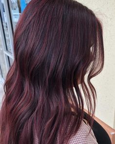 Asian Dyed Hair Brown Balayage Highlights, Brown Hair With Red Lowlights Burgundy, Hair Colours For 2024, Red On Brown Hair No Bleach, Asian Red Hair Balayage, Red Low Lights For Brown Hair, Brown Red And Blonde Hair, Brown Red Blonde Hair, Burgundy Highlights On Brown Hair