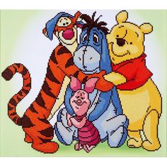 winnie the pooh and friends cross stitch pattern