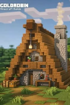 an image of a house made out of wood