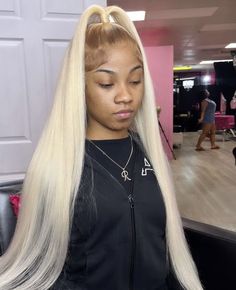 Blonde Wig Install Styles, 613 Half Up Half Down, 613 Half Up Half Down Wig, Blonde Half Up Half Down Wig, Blonde Frontal Wig Hairstyles, Blonde Hair Lace Wig, Blonde Wig Hairstyles, Blonde Hairstyles For Black Women, Wig Installs