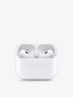 an apple airpods sitting on top of a white surface