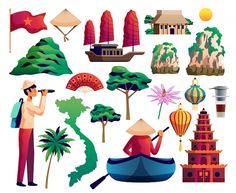 Vietnam Scrapbook, Goodnote Stickers, Isolated Icons, Vietnam Holiday, Vietnam Map, Saigon Vietnam, Map Illustration, Map Pictures, Hand Drawn Vector Illustrations