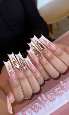 Gold Xl Nails, Mobile Nail Technician, Island Nails, Xl Nails, Boujee Nails, Mobile Nails, Fye Nails, Glamorous Nails, Glow Nails