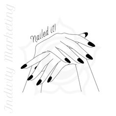 "Introducing our \"Nailed It\" SVG File, meticulously designed for nail technicians who want to add a dash of fun and professionalism to their workspace or brand. This cute design featuring simple nails and is perfect for enhancing your office decor, team gear, or even your Instagram posts. Ideal for use with a Cricut machine, this SVG can be easily transferred onto various items like t-shirts, posters, mugs, keychains, tote bags, and more, allowing you to showcase your unique style and create a welcoming environment for your clients. In addition to decor, this SVG file is perfect for creating branded merchandise for promotional giveaways or customer loyalty gifts. The high-quality format ensures a crisp, clear image on any size product, making it perfect for everything from small keychain Nail Tech Logo Ideas, Cricut Nail Art, Nail Tech Svg, Rockabilly Nails, Small Keychain, It Svg, Branded Merchandise, Marketing Planner, Promotional Giveaways