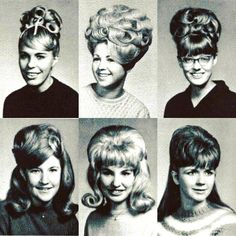 1960s Polaroids, Insane Hairstyles, Highschool Yearbook, Retro Updo, Beehive Hair, Easy Hairdos, Bouffant Hair