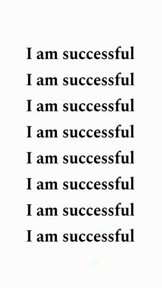 the words i am successful are in black and white