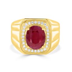 A-Rings-914872J20444-YG-1 Classic Yellow Gold Ruby Ring Gia Certified, Classic Yellow Gold Gia Certified Ruby Ring, Oval Ruby Ring With Diamond Center Stone, Oval Yellow Gold Halo Ring Gia Certified, Oval Ruby Ring With Vvs Clarity Diamond, Gia Certified Oval Gold Sapphire Ring, Classic Oval Signet Ring With Center Stone, 14k Gold Ruby Ring With Brilliant Cut Oval Shape, Oval Brilliant Cut Ruby Ring In 14k Gold