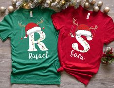 Custom Name Christmas Shirt, Christmas Family Shirts, Custom Alphabet Shirt, Xmas Family Shirt, Christmas Family Matching Tee, Xmas Name Tee Order Processing: Your order will be processed within 1 business day, excluding holidays. Shipping times vary depending on the method you choose and your location. For faster delivery, consider upgrading your shipping option at checkout. * Custom-Made Items: Since each item is crafted specifically for you, we cannot accept returns or exchanges unless the item arrives damaged or defective. * Size Charts: Please take a moment to review the detailed size charts included in the product images. * Sizing Note: The measurements provided in our sizing chart represent one side of the shirt, not the full circumference. * Size Variations: Sizes may vary by up to Custom Alphabet, Personalized Christmas Shirts, Christmas Names, Name Christmas, Matching Tees, Family Christmas Shirts, Family Shirt, Christmas Family, Family Matching