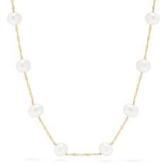 Effy 14K Yellow Gold Fresh Water Cultured Pearl 18" Necklace Pearl Gold Necklace, Diy Jewlery, Gold Pearl Necklace, Gold Charms, Effy Jewelry, Yellow Stone, Fall Winter Style, Gold Charm, Cultured Pearls