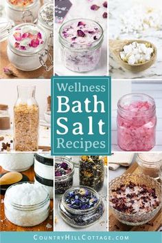 How To Make Bath Salts With Epsom Salt, Relaxing Bath Salts Diy Essential Oils, Home Made Bath Salts Recipes, Epsom Salt Gift Ideas, Bathsalt Diy, Epsom Salt Recipes, Home Made Bath Salts, Diy Bath Salts With Essential Oils, Make Bath Salts