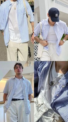 Aesthetic Polo Outfits Men, Coastal Aesthetic Outfits Men, Summer Soft Boy Outfits, Old Money Male Outfits Summer, Clean Boy Outfits, Aesthetic Beach Outfits Korean Men, Soft Boy Aesthetic Outfits, Goa Outfits, Money Clothing