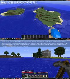 an image of a computer screen showing the different terrains and locations in minecraft